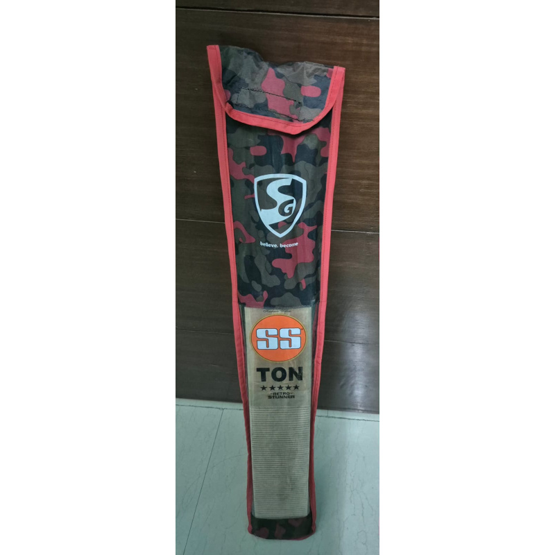 Full size SS Cricket bat with cover, Ton Retro Stunner, Kashmir Willow